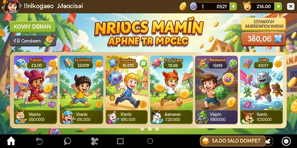 Tampilan utama gameplay dengan karakter yang menarik.