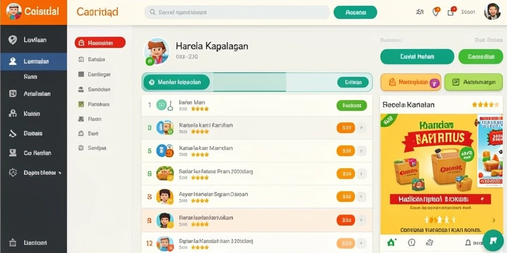 Tampilan antarmuka pengguna yang menarik dan mudah dinavigasi.