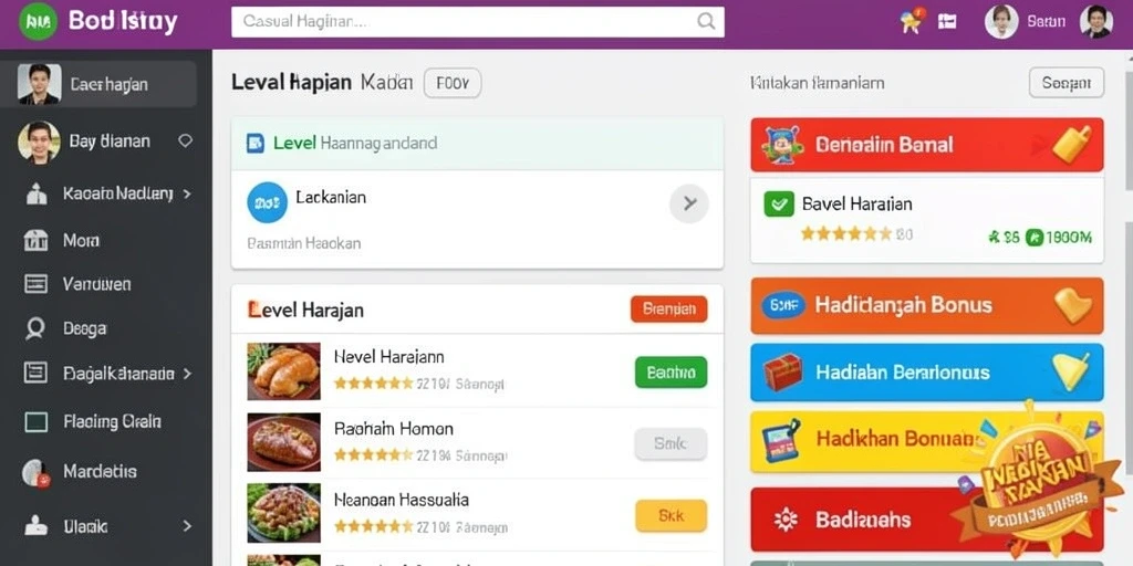 Tampilan awal yang menarik dan mudah dinavigasi.