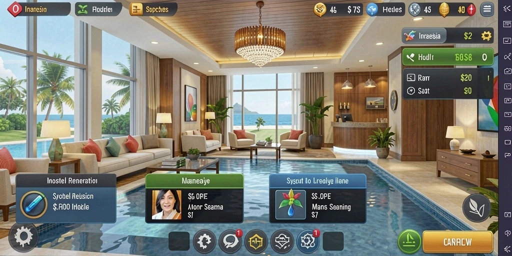 Screenshot menampilkan grafik menarik dengan karakter dinamis.