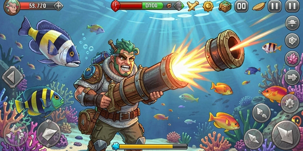 Tampilan awal game yang menarik dan mudah dinavigasi.