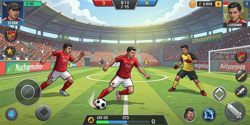 Tampilan menu utama V87 yang menarik.
