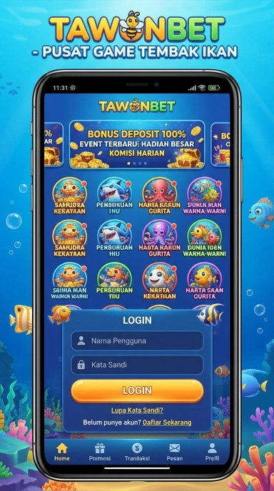 Cuplikan layar menu unduhan tawonbet untuk perangkat Android